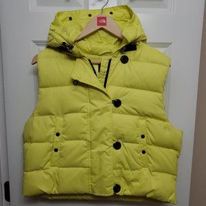 GAP, Puffy Bright Yellow Hoodie Jacket Vest XL